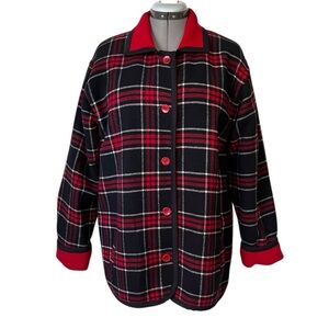 Vintage Tabi Reversible wool blend barn chore coat L